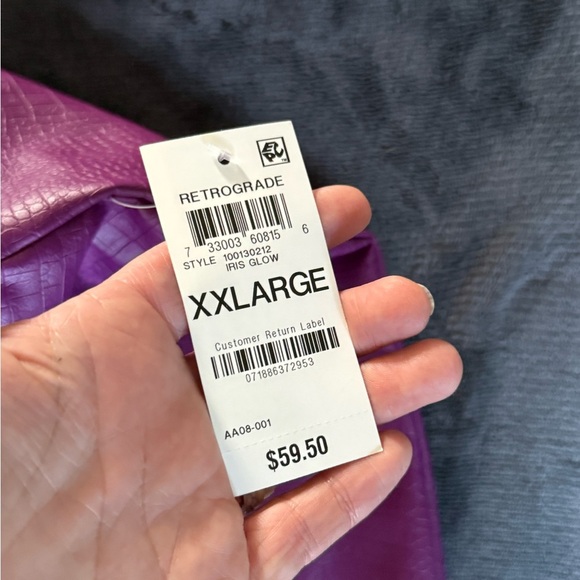 Bar III Purple Croc Embossed Textured Skirt, XXL - Picture 3 of 9